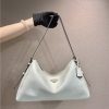 Prada Prada Aimee Large Leather Shoulder Bag 1BC228 White